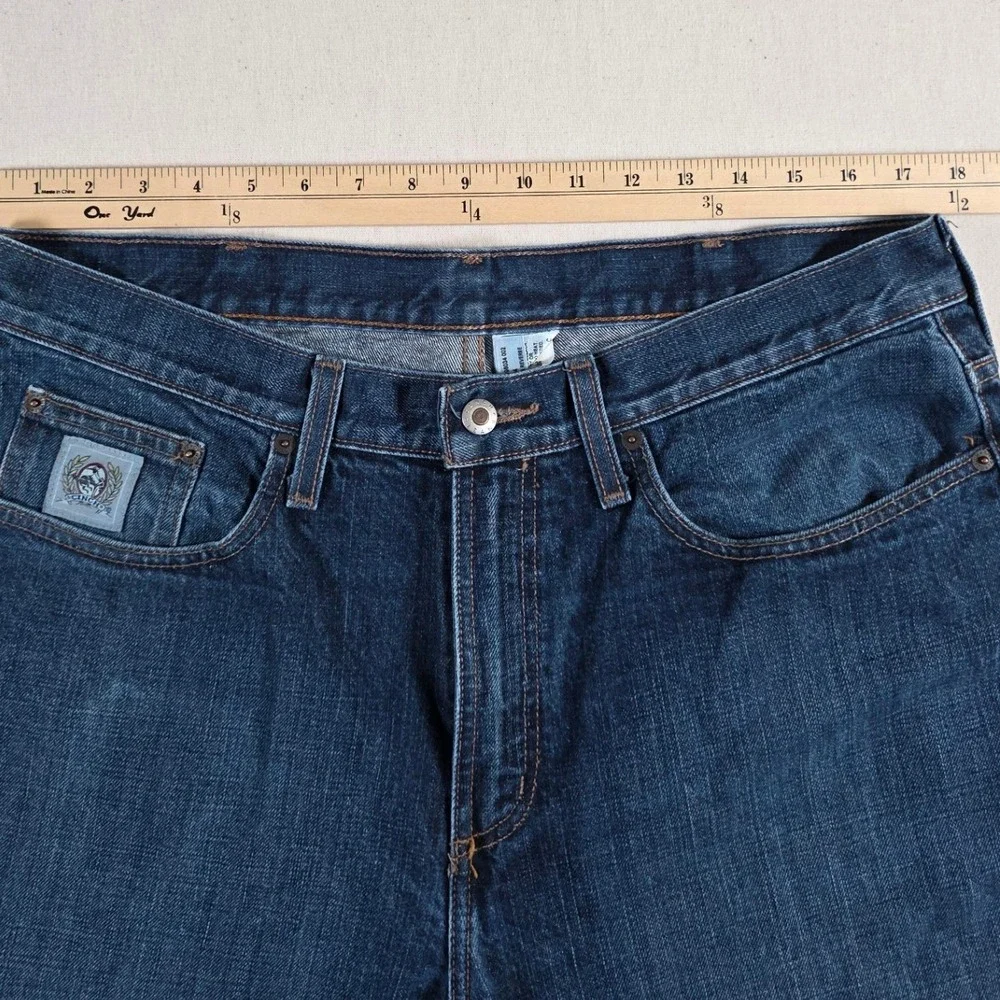 Cinch Mens Jeans 36x34 Silver Label Blue Straight Leg Western Denim Jeans Work - Picture 8 of 10